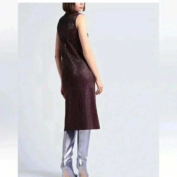 Bottega Veneta Turtleneck Sweater Dress 42 6 S Cut Out Midi Embellished $5650 - Picture 12 of 16